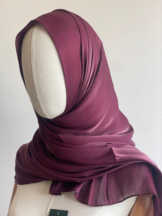 Organza de soie strass Prune