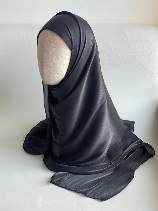 Organza de soie Noir avec Bonnet