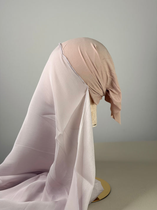 Organza de soie Rosé avec Bonnet