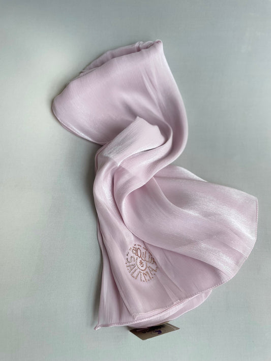 Organza de soie strass Rose clair