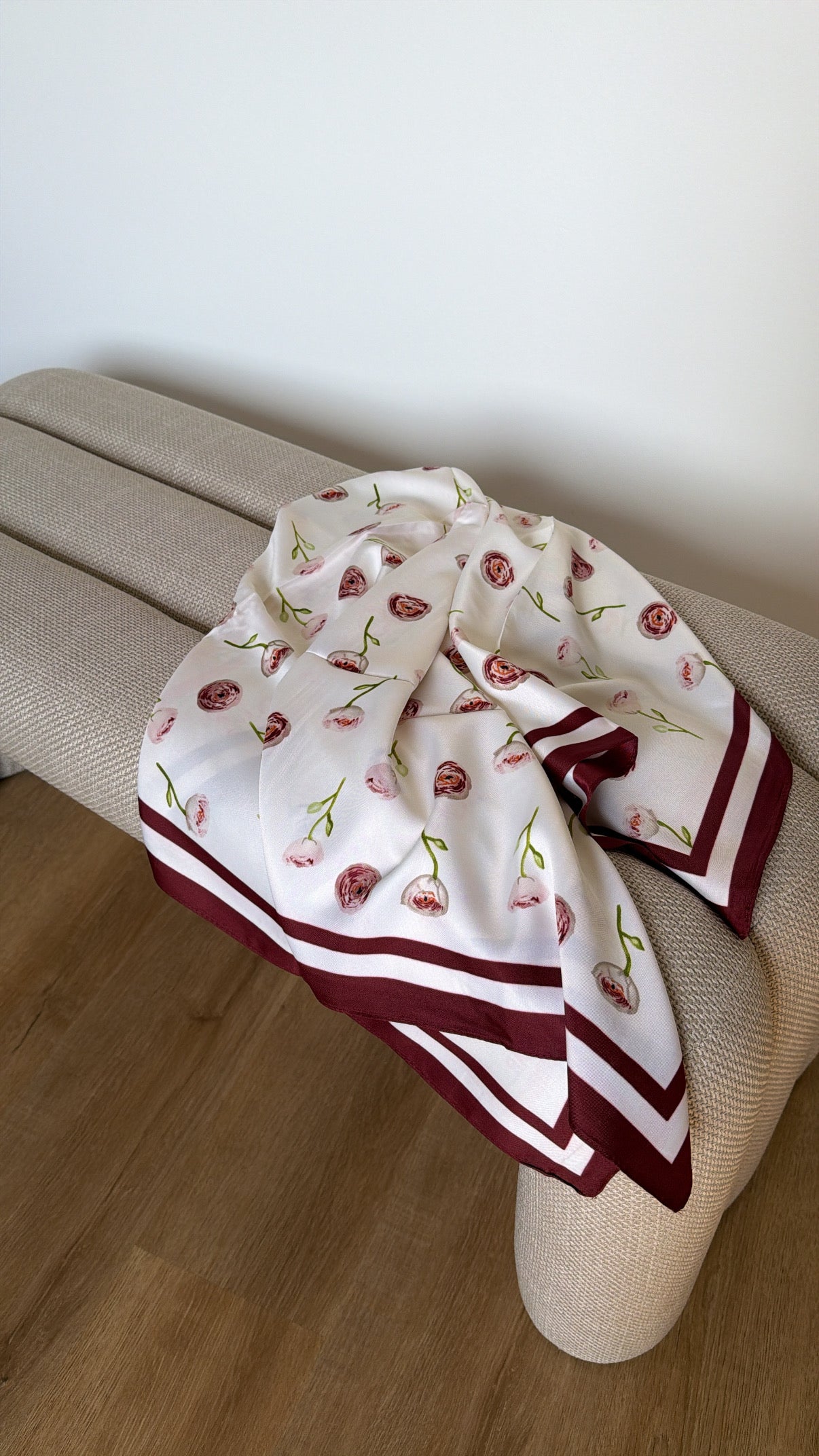 Carré de soie Pivoine (+couleurs)