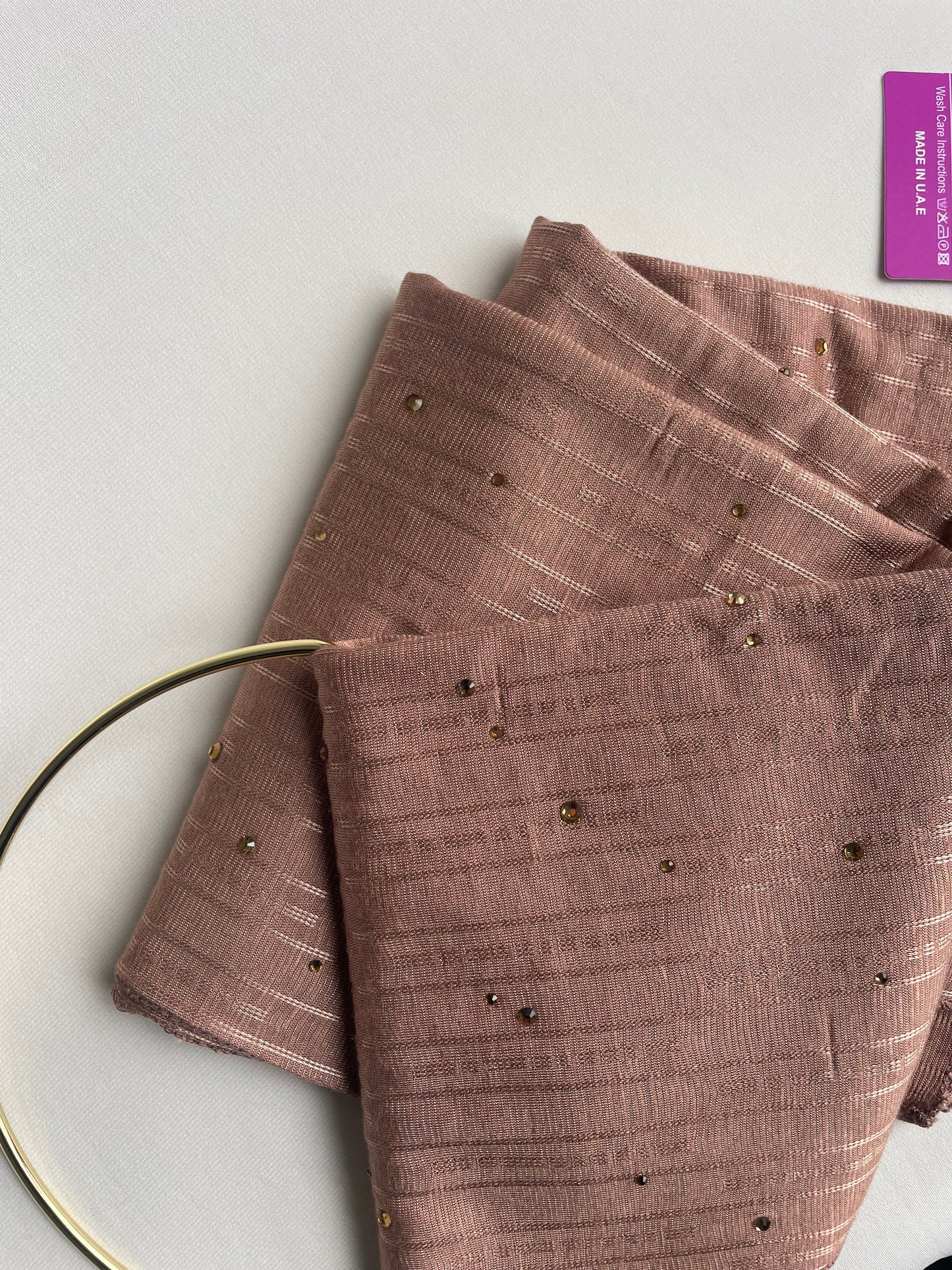 Jersey premium Strass goutte Marron