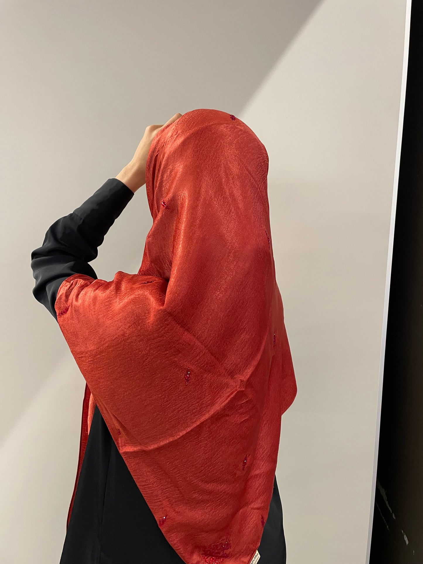 AMIRA Red Rhinestone Square