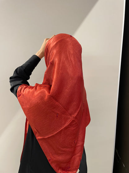 AMIRA Red Rhinestone Square