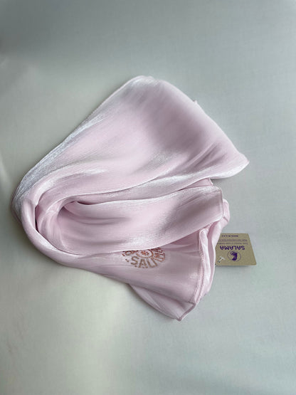 Organza de soie strass Rose clair