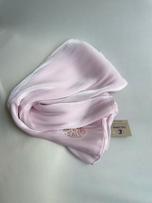 Organza de soie strass Rose clair