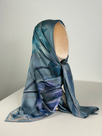 Carré fluide DUCHESSE Bleu