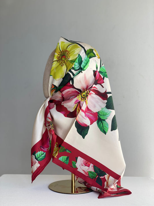 Carré de soie FLORAISON
