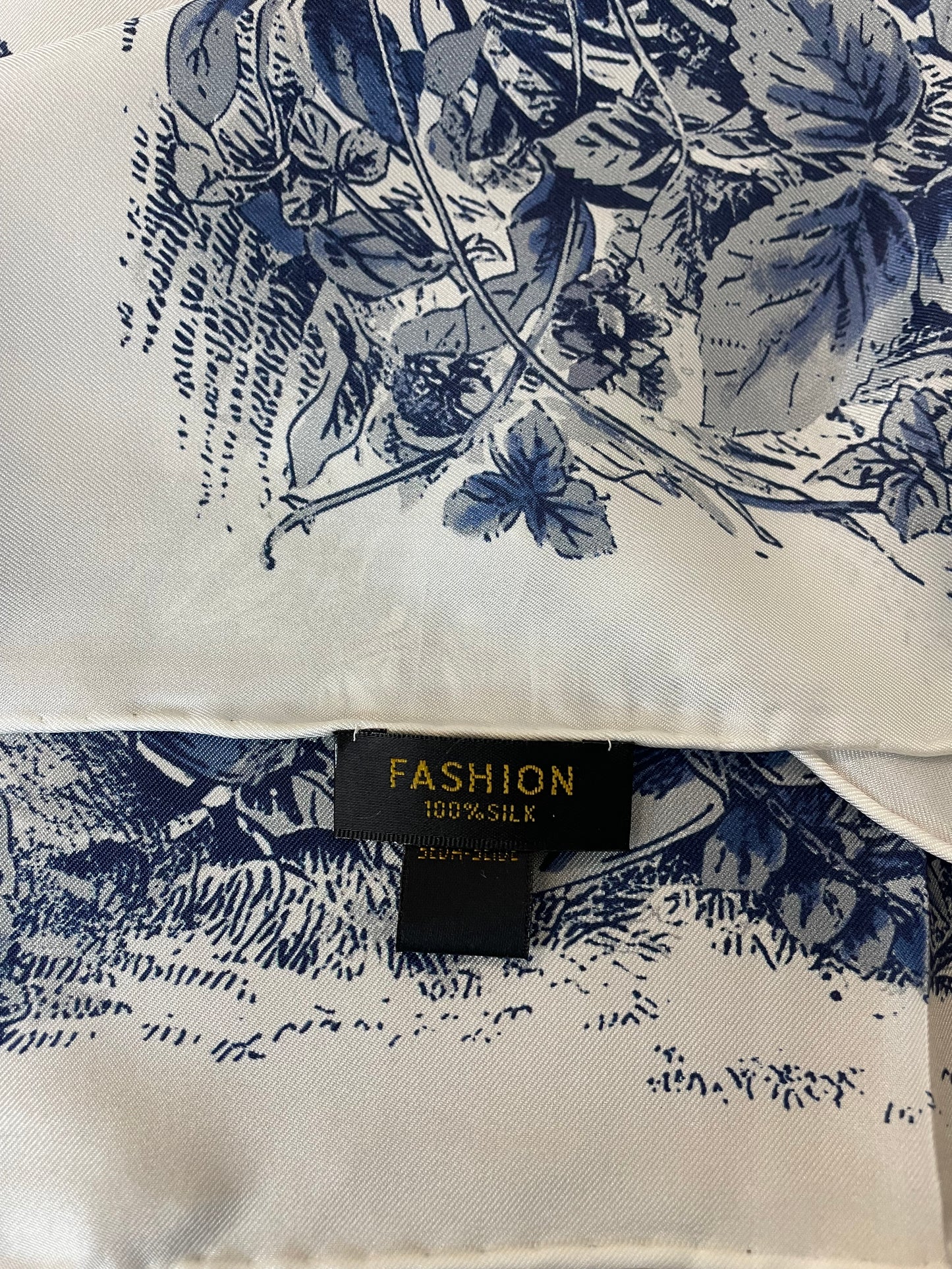 Blue Dragonfly Silk Square