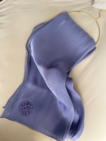 Light Purple Rhinestone Silk Organza