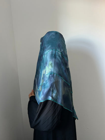 Aquamarine Muslin Square