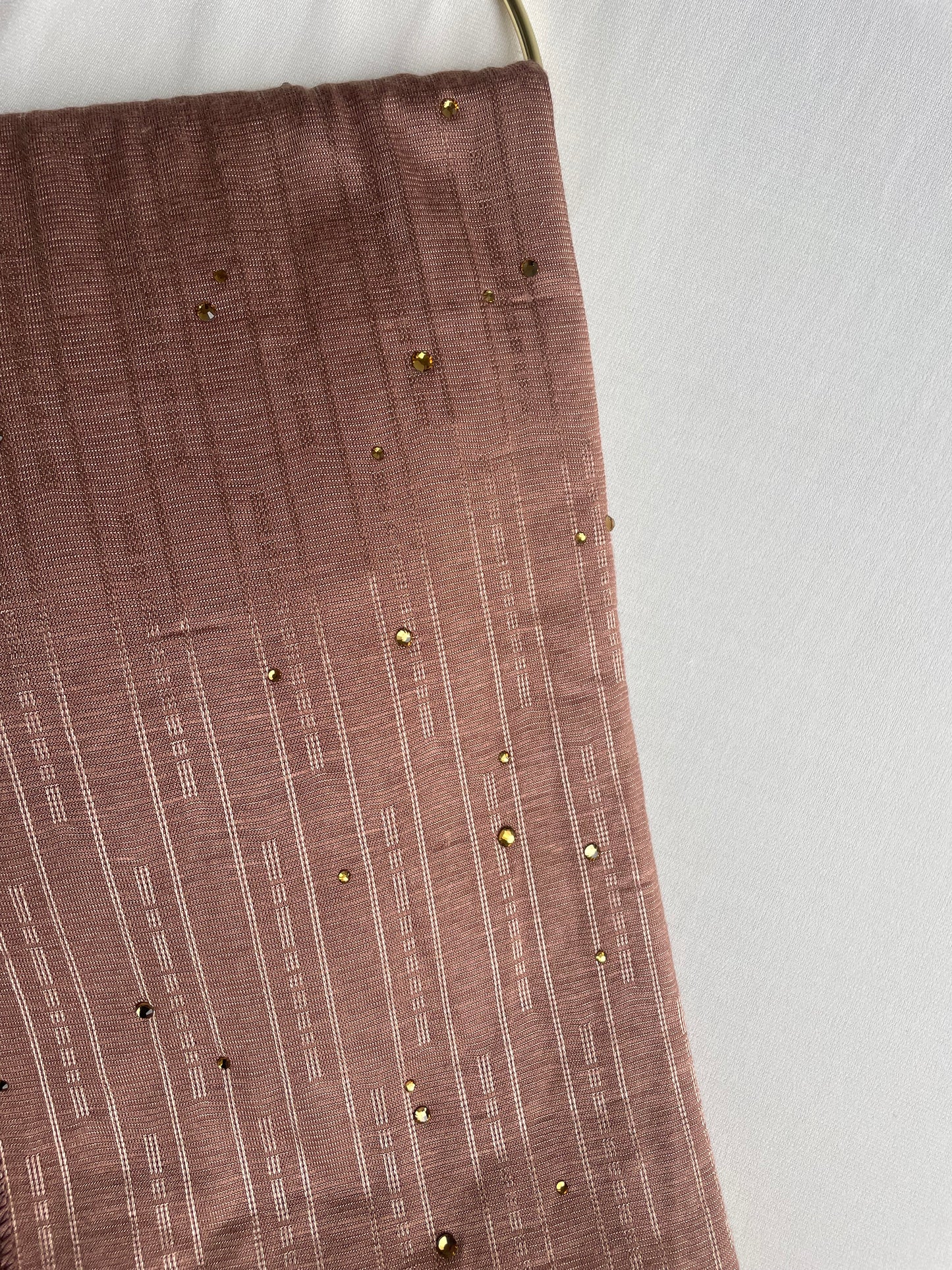 Jersey premium Strass goutte Marron