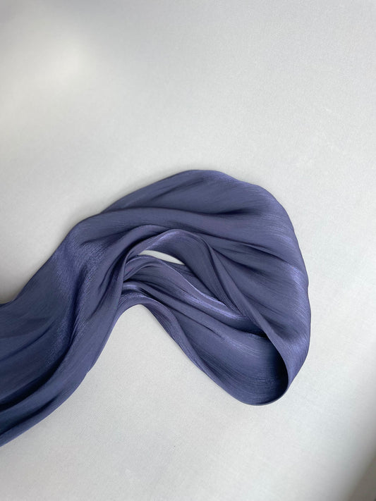 Organza de soie Bleu violine