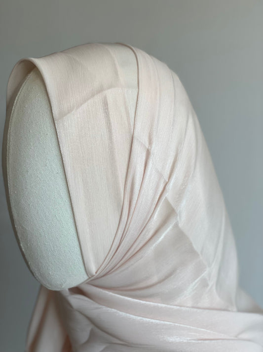 Organza de soie Pêche pale