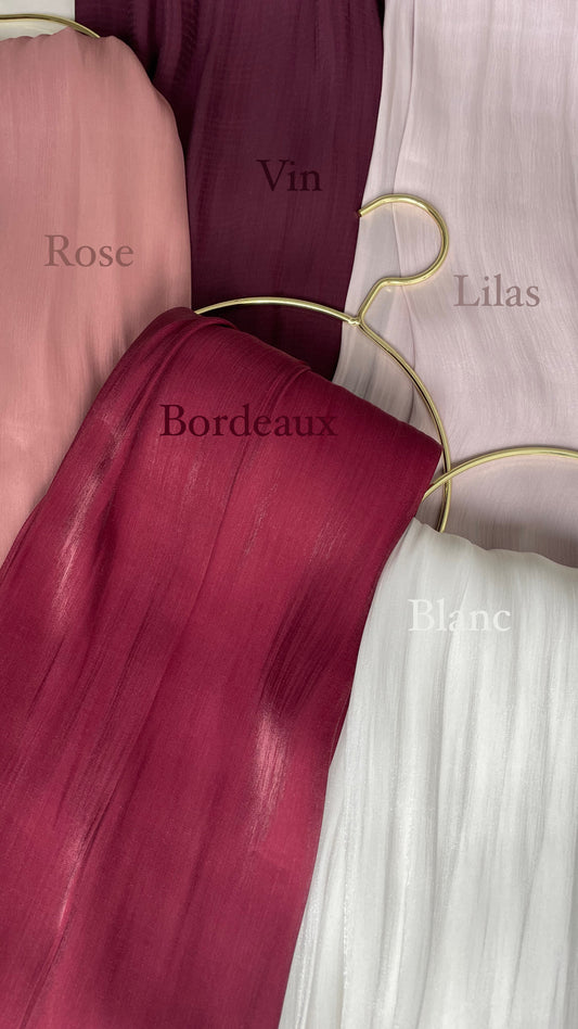 Red tone silk organza