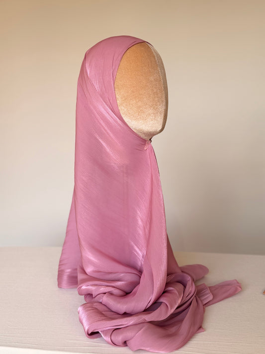 Organza de soie Rose avec Bonnet