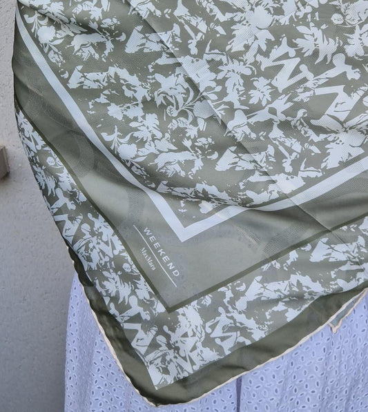 MM green square scarf