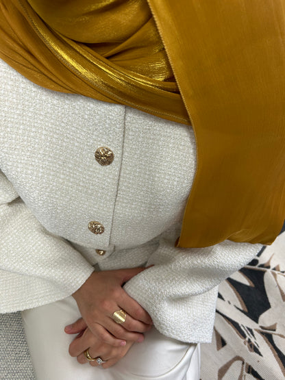 Turmeric silk organza