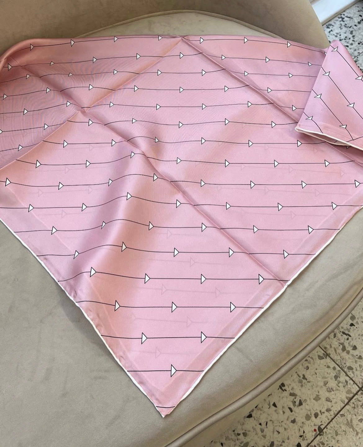 Prad pink silk square