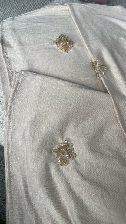 Hand embroidered jersey hijab