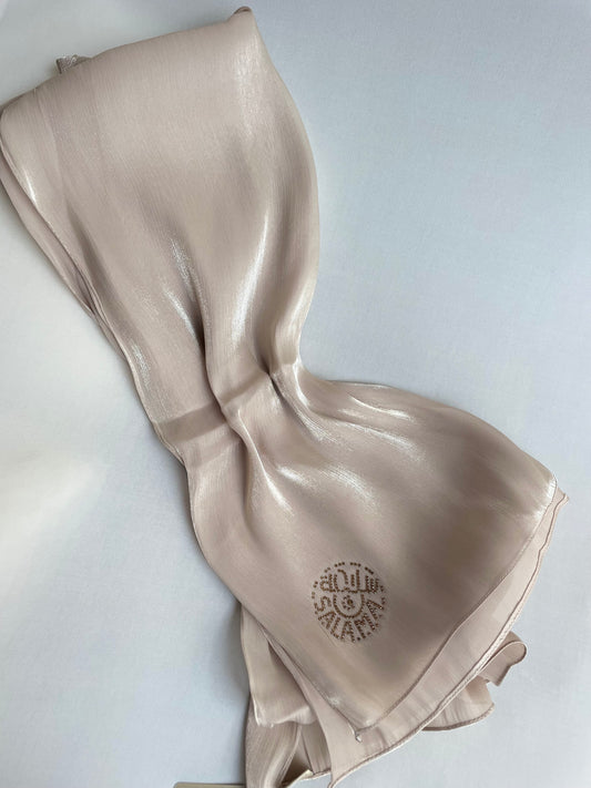Organza de soie strass Avoine