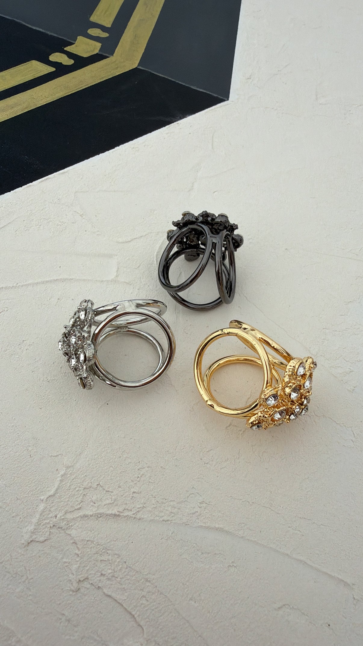 Bague foulard rosaces