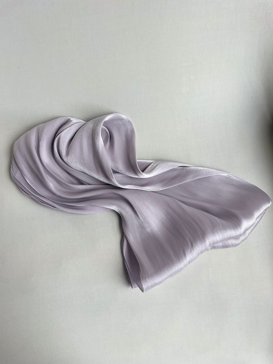 Organza de soie LILAS clair