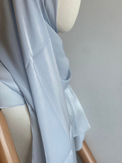 Organza de soie strass Bleu ciel