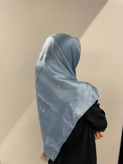 AMIRA Blue Rhinestone Square
