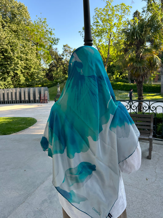 Carré fluide TURQUOISE