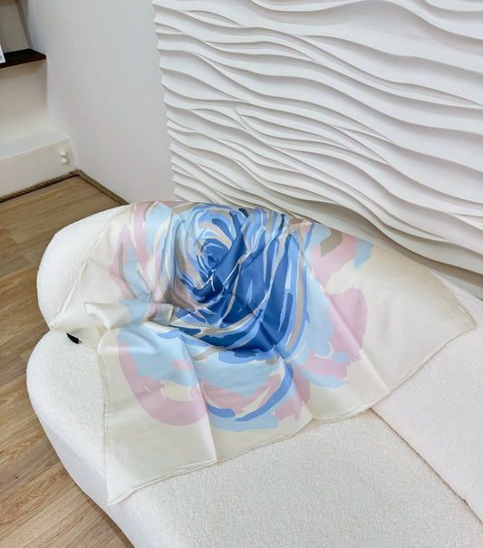 Peony silk square
