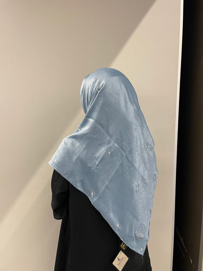 AMIRA Blue Rhinestone Square