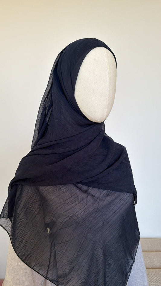 Mousseline crêpe avec bonnet intégré