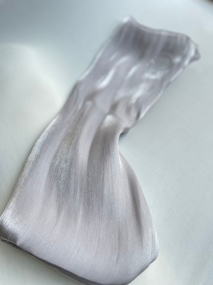 Organza de soie strass gris beige