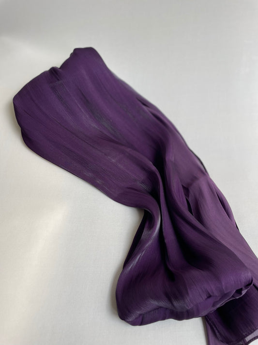 Organza de soie Aubergine