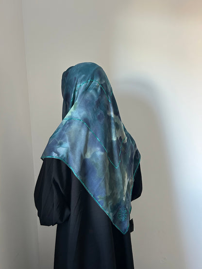 Aquamarine Muslin Square