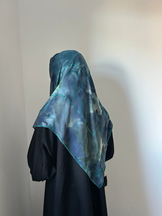 Aquamarine Muslin Square