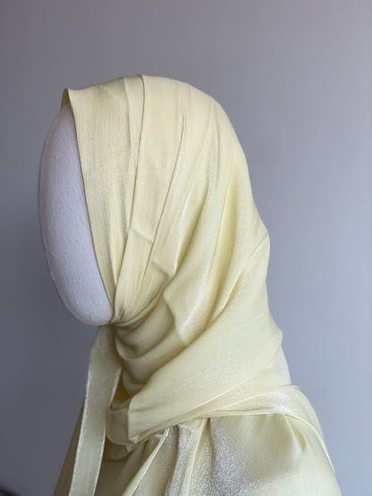 Organza de soie strass Jaune canaris