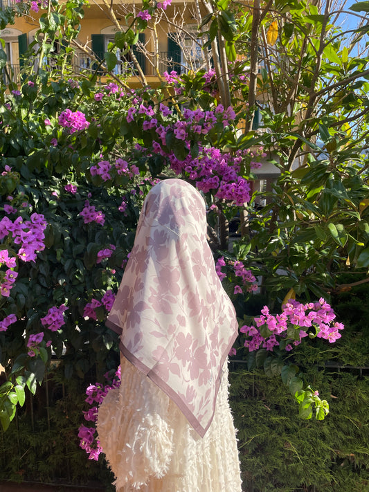 Carré MAGNOLIA Mauve