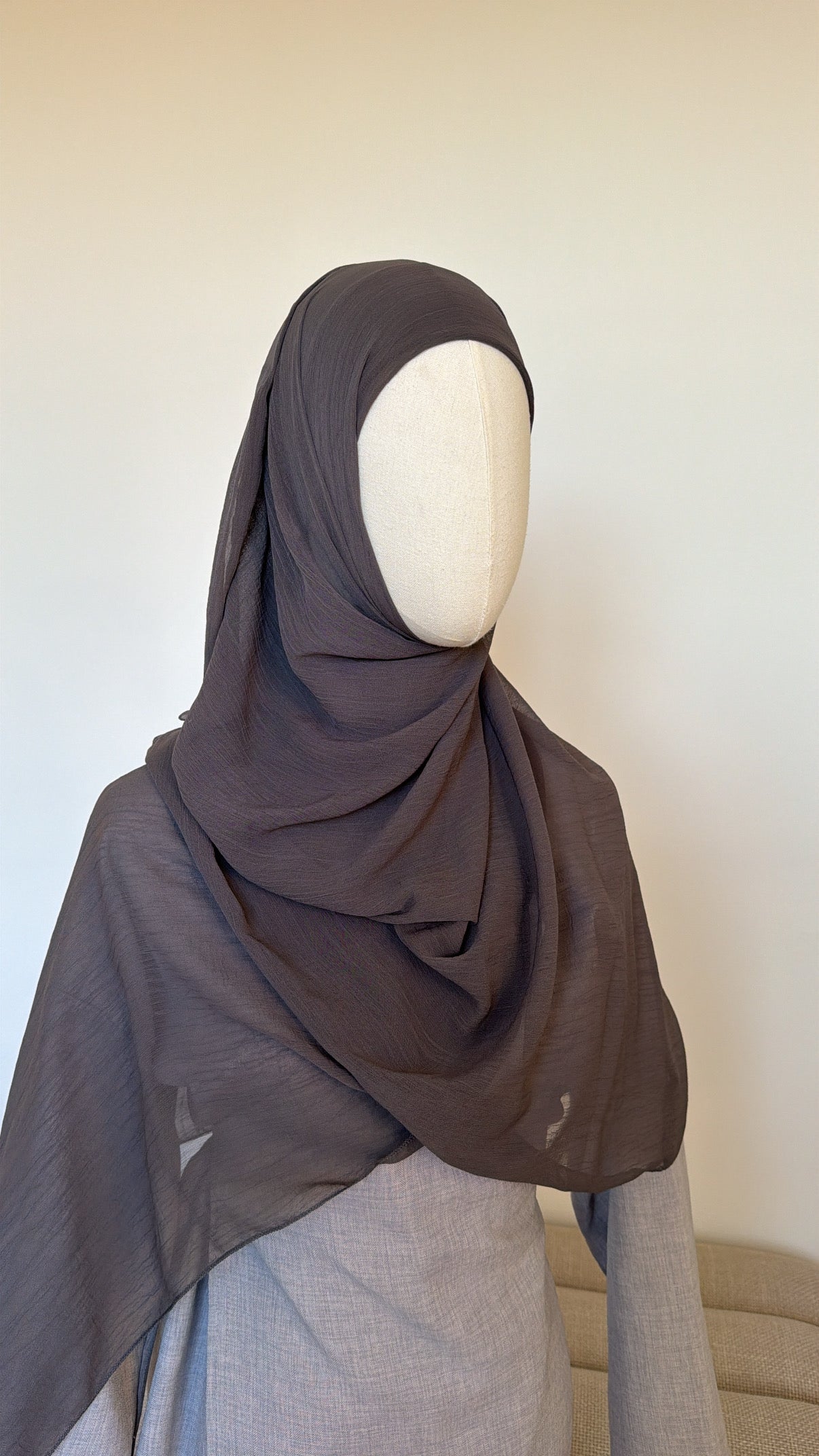 Mousseline crêpe avec bonnet intégré