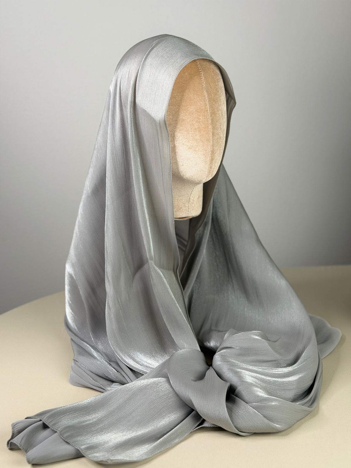 Organza de soie Gris clair