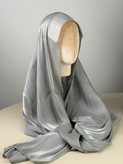 Organza de soie Gris clair