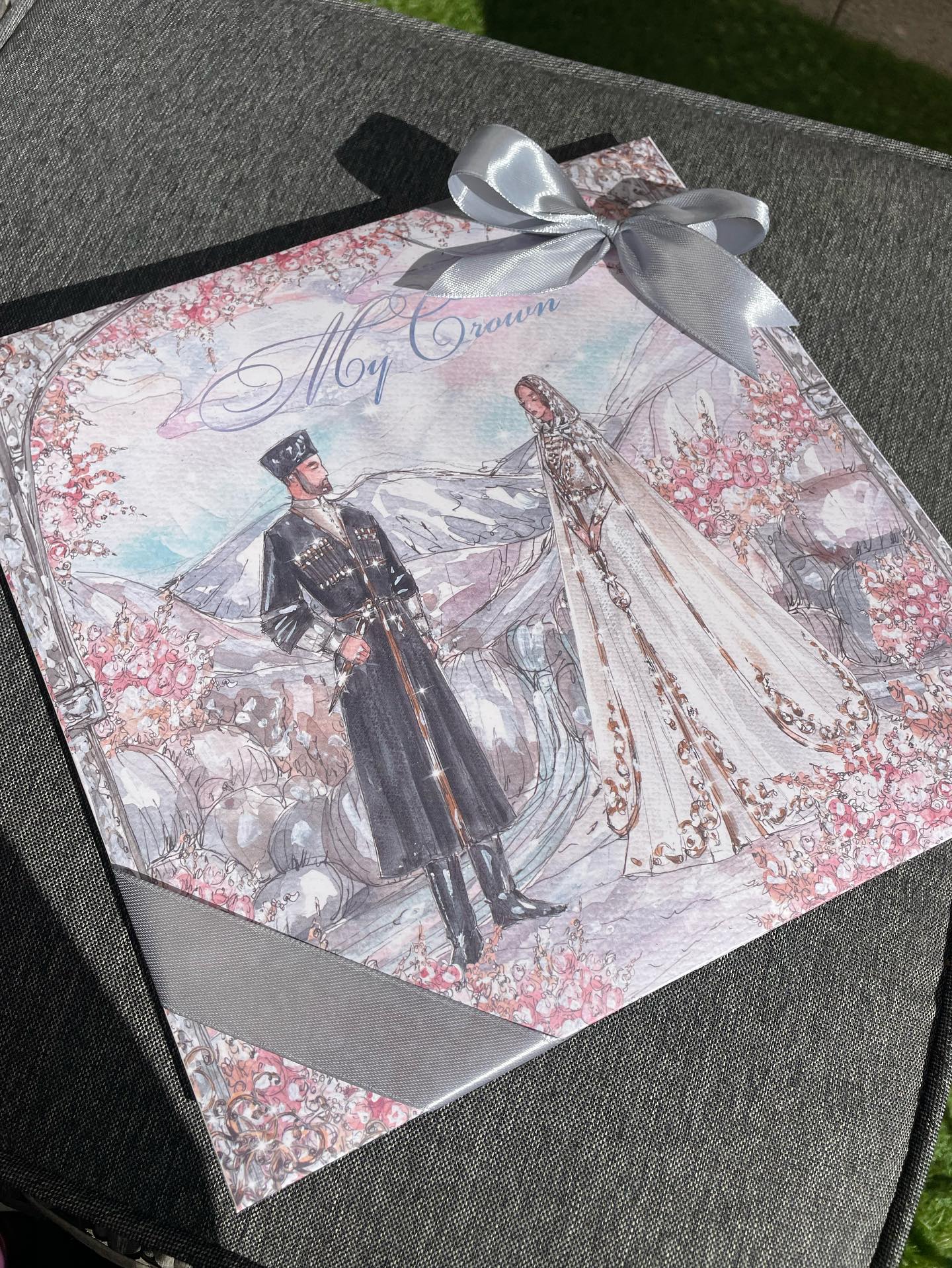 Caucasian Couple Scarf Box